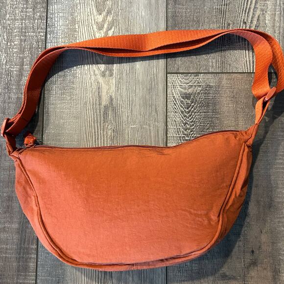 Nylon Crescent Crossbody Bag Rust - Picture 1 of 4